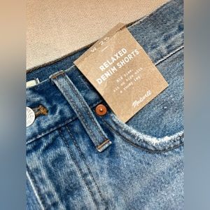 Madewell denim jean shorts - size 25 - new with tags